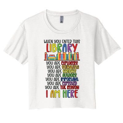 School Librarian Library Worker Appreciation Crop Top