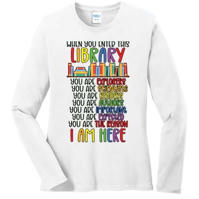 School Librarian Library Worker Appreciation Ladies Long Sleeve Shirt