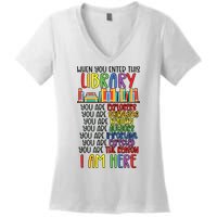 School Librarian Library Worker Appreciation Women's V-Neck T-Shirt