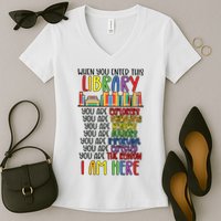 School Librarian Library Worker Appreciation Women's V-Neck T-Shirt