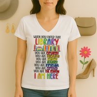 School Librarian Library Worker Appreciation Women's V-Neck T-Shirt