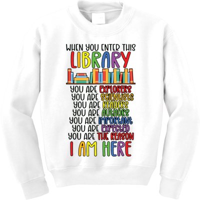 School Librarian Library Worker Appreciation Kids Sweatshirt