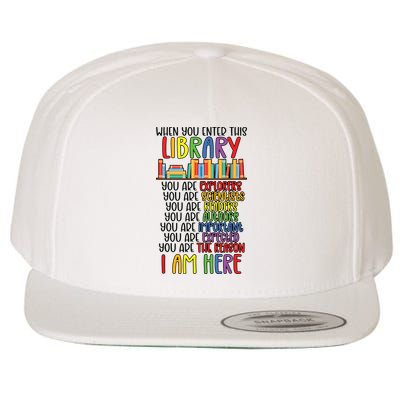 School Librarian Library Worker Appreciation Wool Snapback Cap