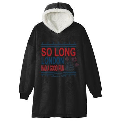 So Long London Had A Good Run Taylor Lover Hooded Wearable Blanket