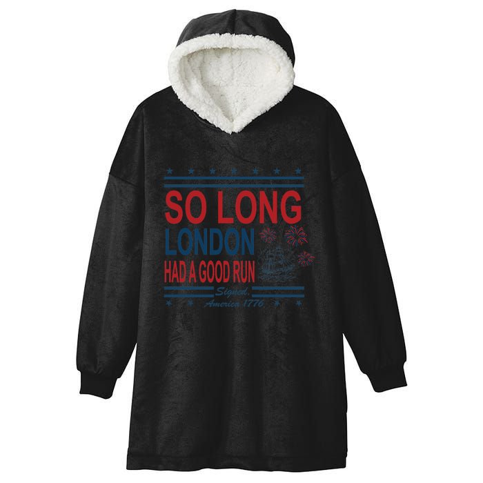 So Long London Had A Good Run Taylor Lover Hooded Wearable Blanket