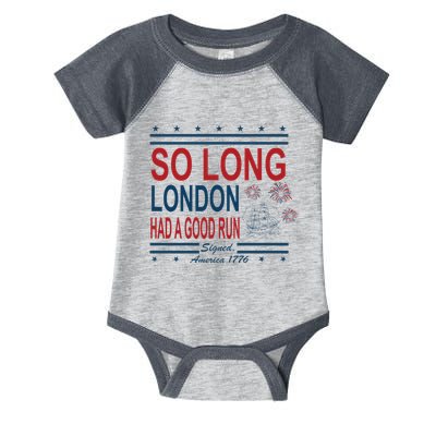 So Long London Had A Good Run Taylor Lover Infant Baby Jersey Bodysuit