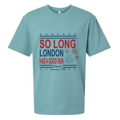 So Long London Had A Good Run Taylor Lover Sueded Cloud Jersey T-Shirt