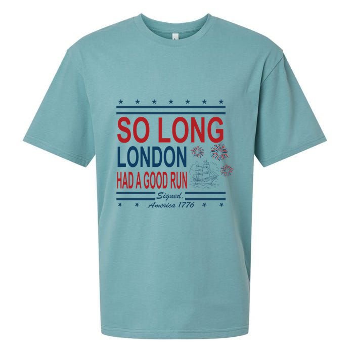 So Long London Had A Good Run Taylor Lover Sueded Cloud Jersey T-Shirt