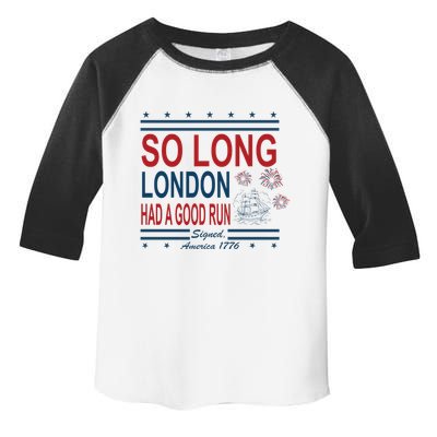 So Long London Had A Good Run Taylor Lover Toddler Fine Jersey T-Shirt
