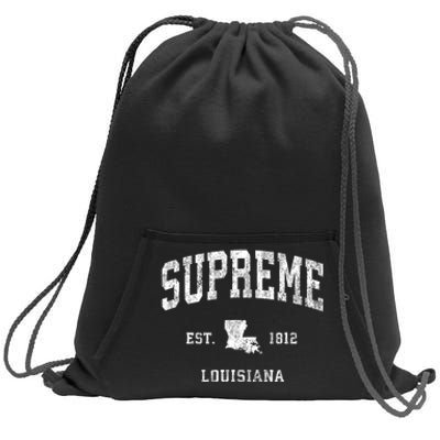 Supreme Louisiana La Vintage Athletic Sports Design Sweatshirt Cinch Pack Bag