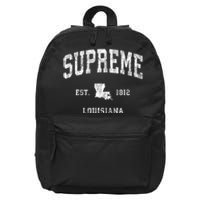 Supreme Louisiana La Vintage Athletic Sports Design 16 in Basic Backpack