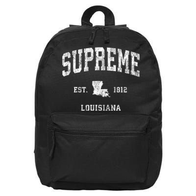 Supreme Louisiana La Vintage Athletic Sports Design 16 in Basic Backpack