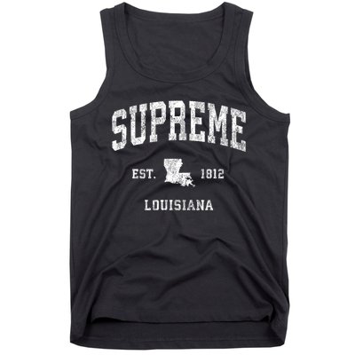 Supreme Louisiana La Vintage Athletic Sports Design Tank Top