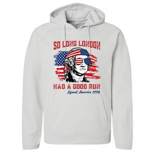 So Long London George Washington Patriotic Performance Fleece Hoodie