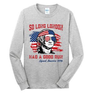 So Long London George Washington Patriotic Tall Long Sleeve T-Shirt