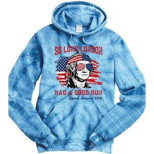 So Long London George Washington Patriotic Tie Dye Hoodie