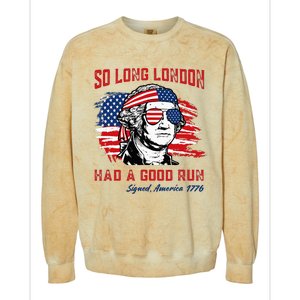 So Long London George Washington Patriotic Colorblast Crewneck Sweatshirt