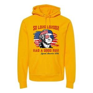 So Long London George Washington Patriotic Premium Hoodie