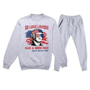 So Long London George Washington Patriotic Premium Crewneck Sweatsuit Set