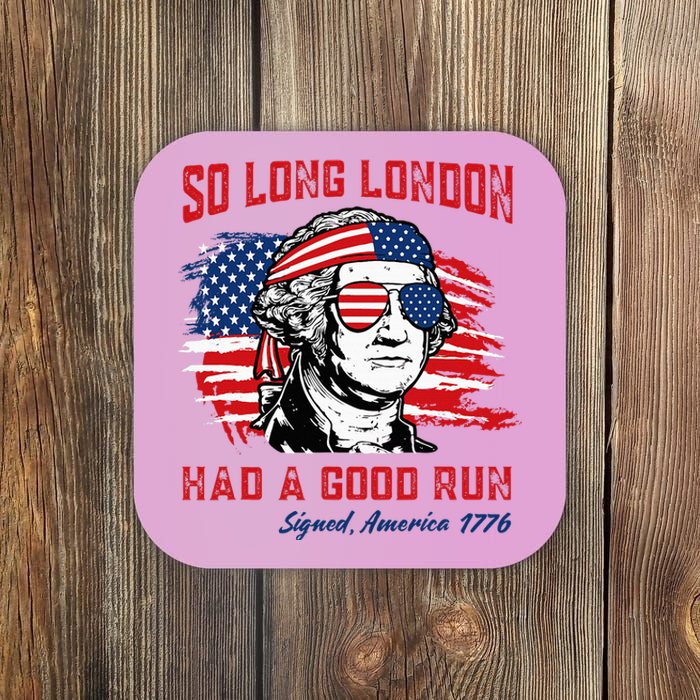 So Long London George Washington Patriotic Coaster