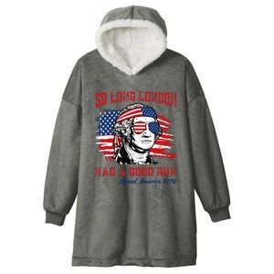 So Long London George Washington Patriotic Hooded Wearable Blanket