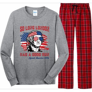 So Long London George Washington Patriotic Long Sleeve Pajama Set