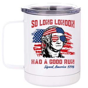 So Long London George Washington Patriotic 12 oz Stainless Steel Tumbler Cup