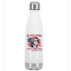 So Long London George Washington Patriotic Stainless Steel Insulated Water Bottle