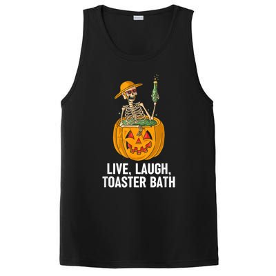 Skeleton Live Laugh Toaster Bath Funny Halloween PosiCharge Competitor Tank