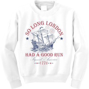 So Long London Had A Good Run Funny Kids Sweatshirt