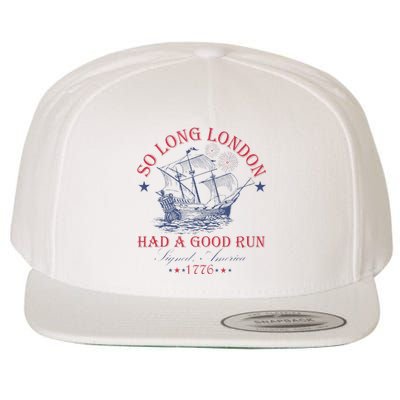 So Long London Had A Good Run Funny Wool Snapback Cap