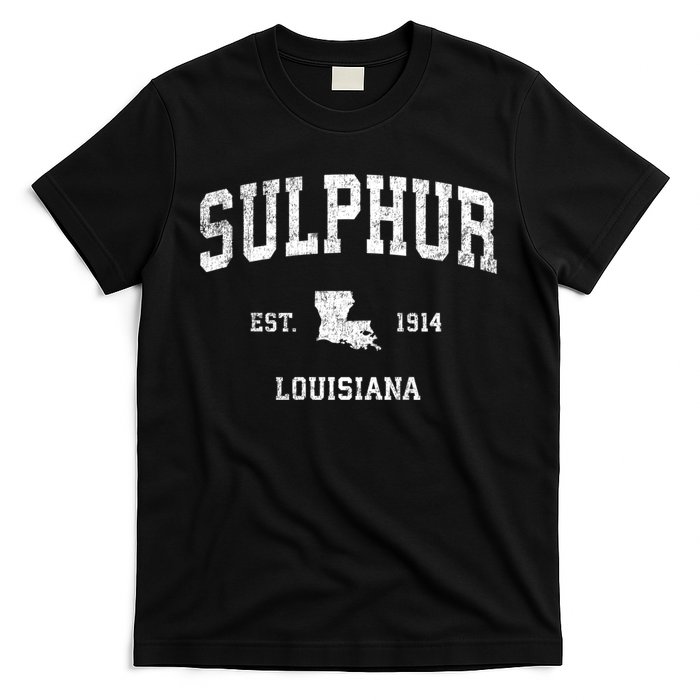 Sulphur Louisiana La Vintage Athletic Sports T-Shirt