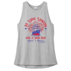 So Long London Had A Good Run Ladies PosiCharge Tri-Blend Wicking Tank