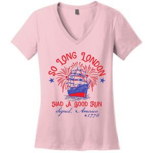 So Long London Had A Good Run Women's V-Neck T-Shirt