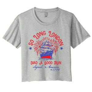 So Long London Had A Good Run Women's Crop Top Tee