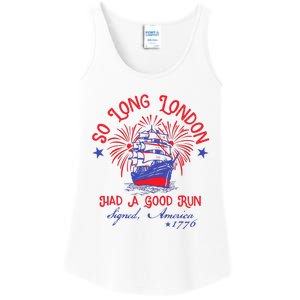 So Long London Had A Good Run Ladies Essential Tank