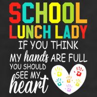 School Lunch Lady Squad Funny School 7 Panel Mesh Trucker Snapback Hat
