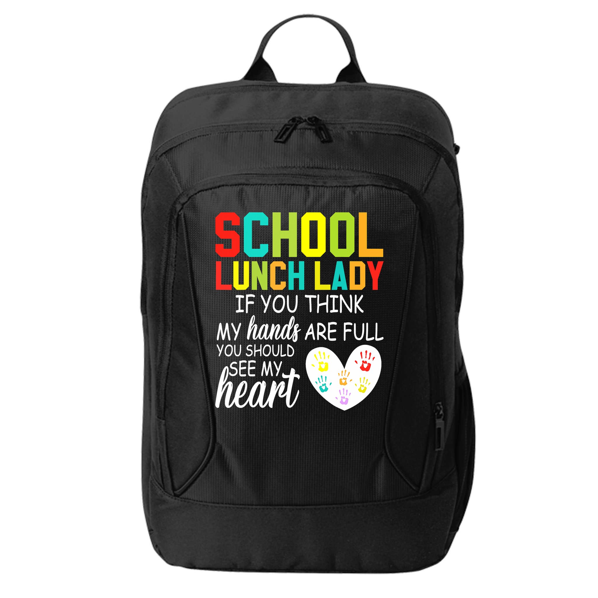 School Lunch Lady Squad Funny School City Backpack