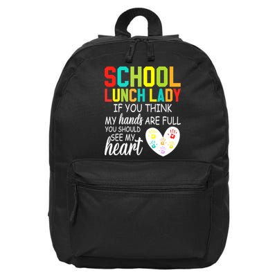 School Lunch Lady Squad Funny School 16 in Basic Backpack