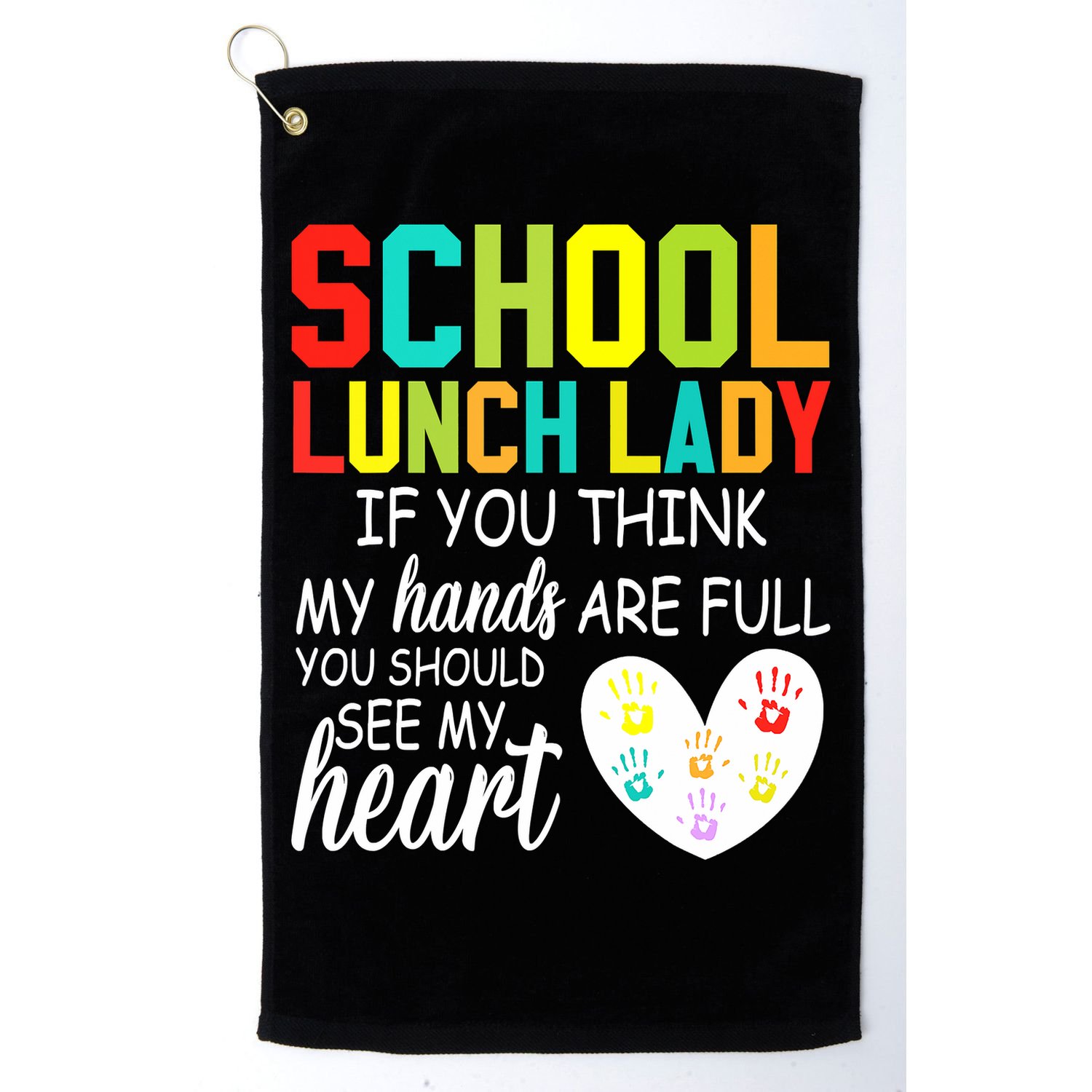School Lunch Lady Squad Funny School Golf Towel
