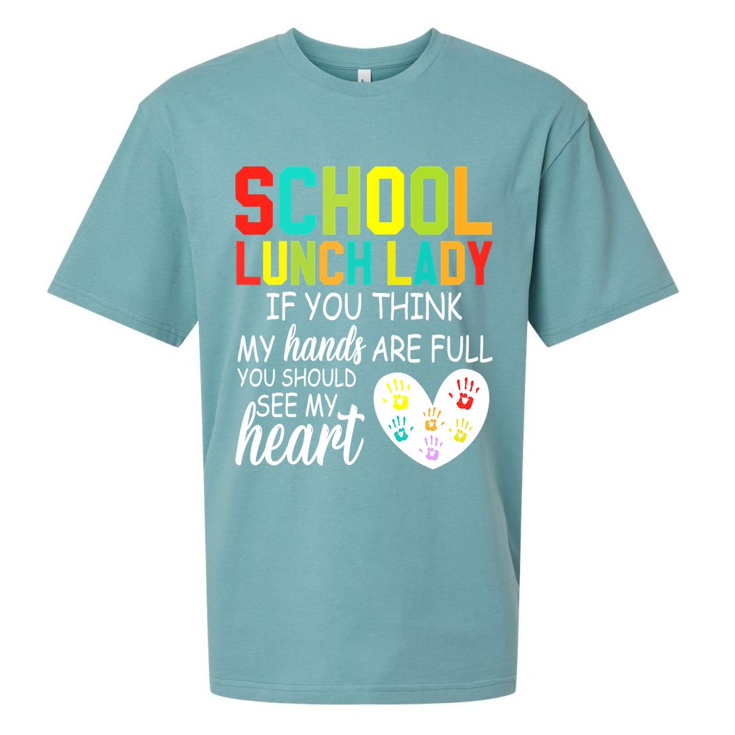 School Lunch Lady Squad Funny School Sueded Cloud Jersey T-Shirt