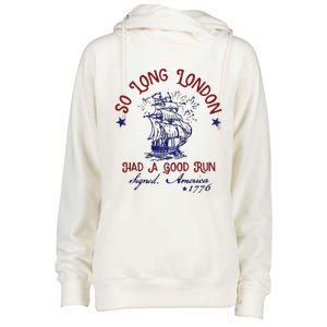 So Long London 4th Of July Womens Funnel Neck Pullover Hood