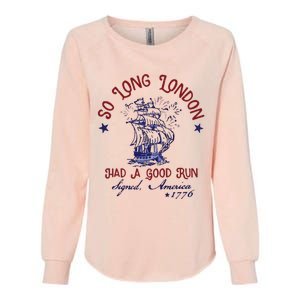 So Long London 4th Of July Womens California Wash Sweatshirt