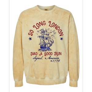 So Long London 4th Of July Colorblast Crewneck Sweatshirt