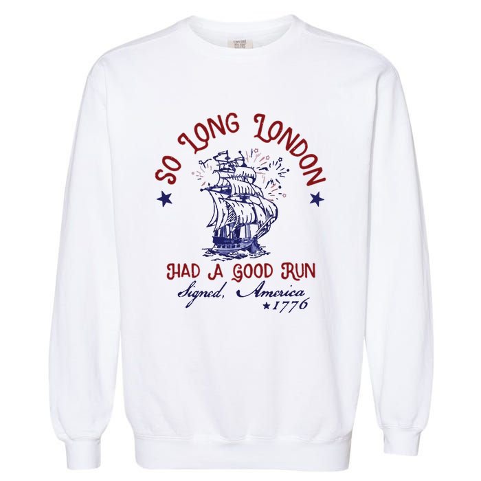 So Long London 4th Of July Garment-Dyed Sweatshirt