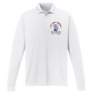 So Long London 4th Of July Performance Long Sleeve Polo