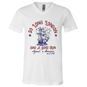 So Long London 4th Of July V-Neck T-Shirt