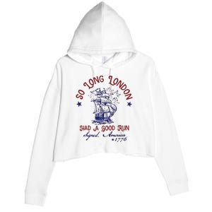 So Long London 4th Of July Crop Fleece Hoodie