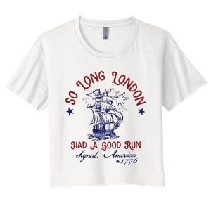 So Long London 4th Of July Women's Crop Top Tee