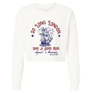 So Long London 4th Of July Cropped Pullover Crew